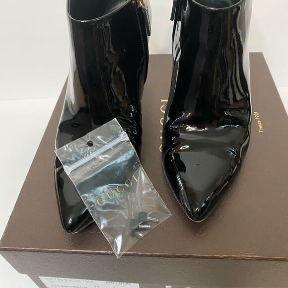 Gucci Patent Leather Ankle Boots - Picture 2 of 15